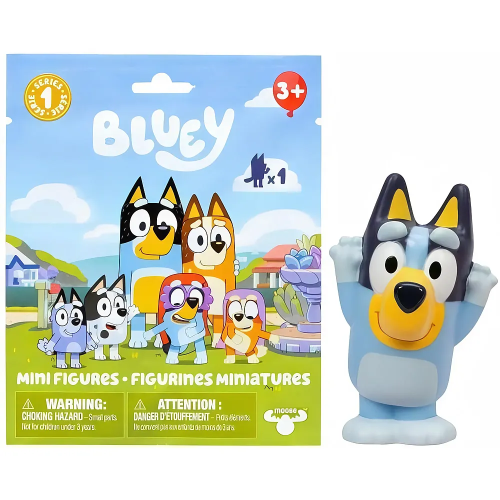 Moose Toys Bluey Minifiguren ass. 24 8-fach ass., Figur 3.5-4 cm,