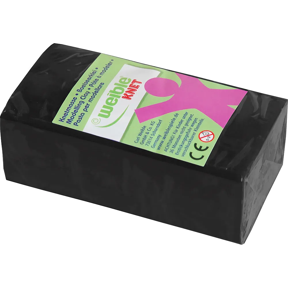 Weible Blockknete Schwarz - 250 g | Kneten & Formen