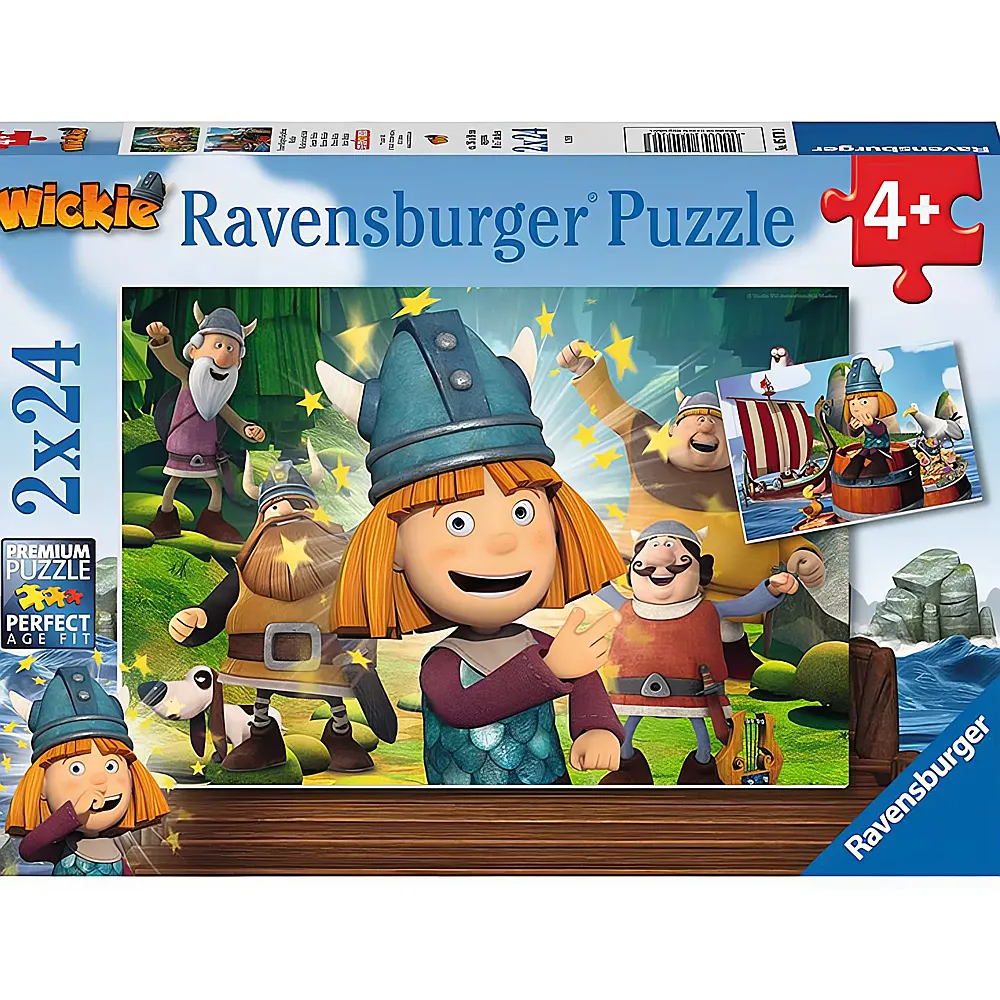 Ravensburger Puzzle Unser kluges Kpfchen Wickie 2x24