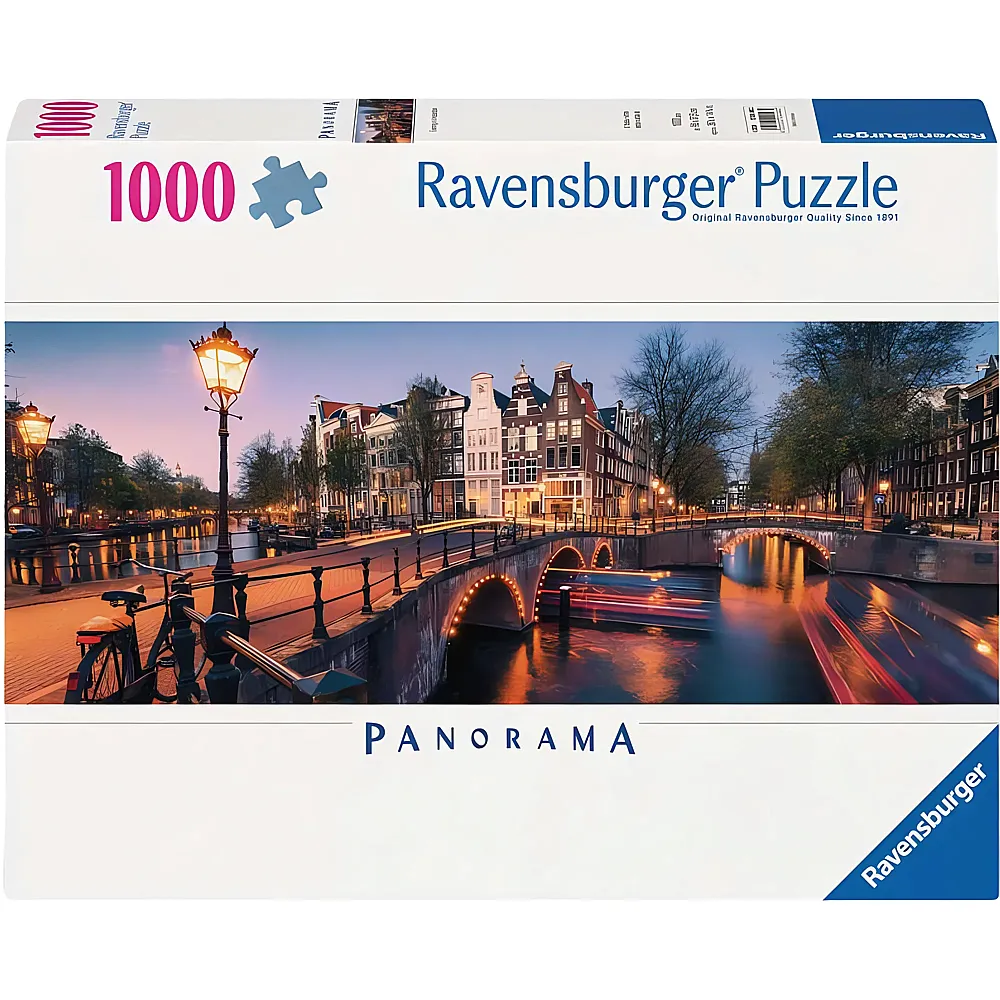Ravensburger Puzzle Panorama Abend in Amsterdam 1000Teile