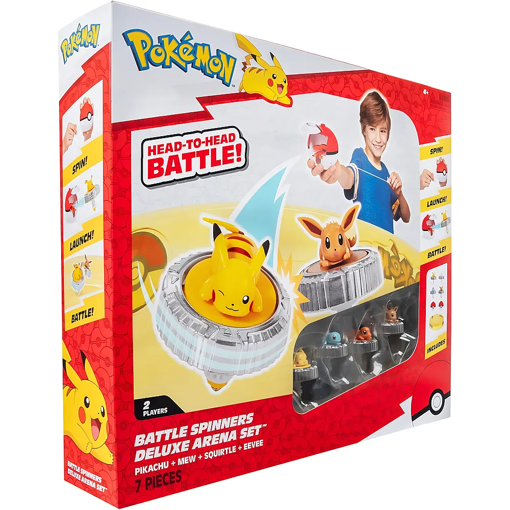 Jazwares Pok�mon Pikachu Arena mit 4 Kreisel