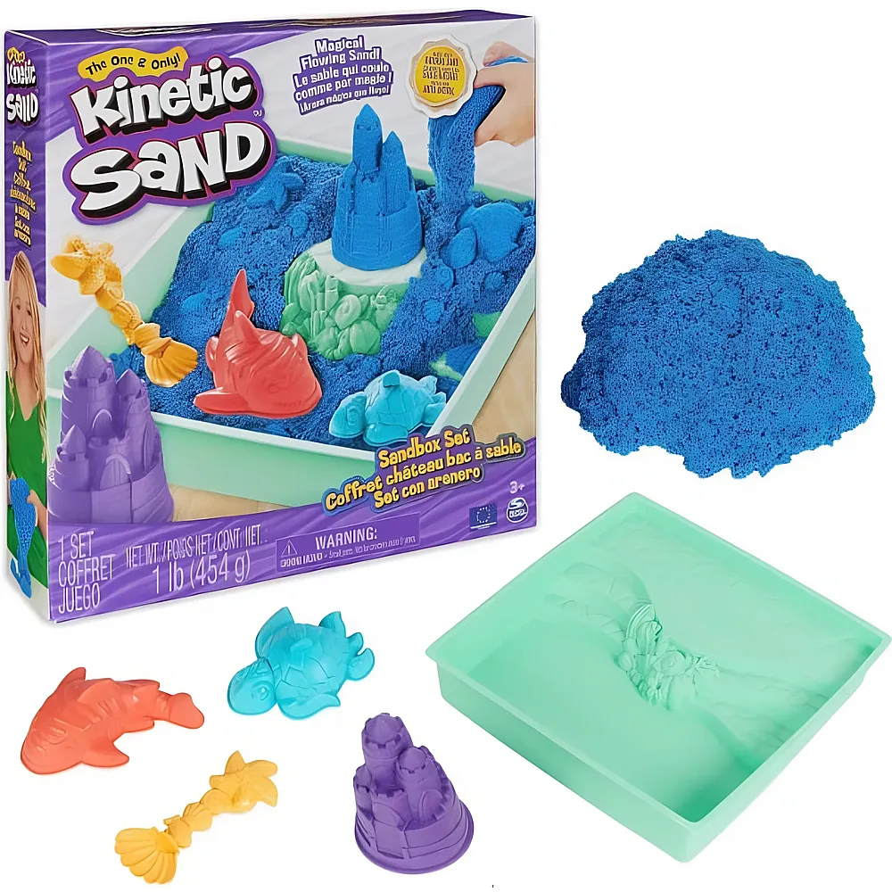 Spin Master Kinetic Sand Sandbox Set Blau 454g