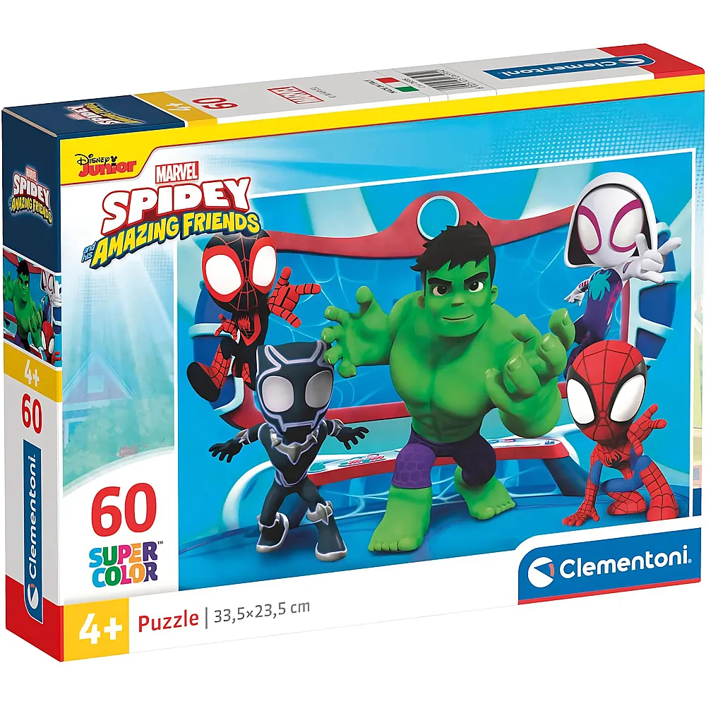 Clementoni Puzzle Supercolor Spiderman Spidey and his Amazing Friends - 60 Teile