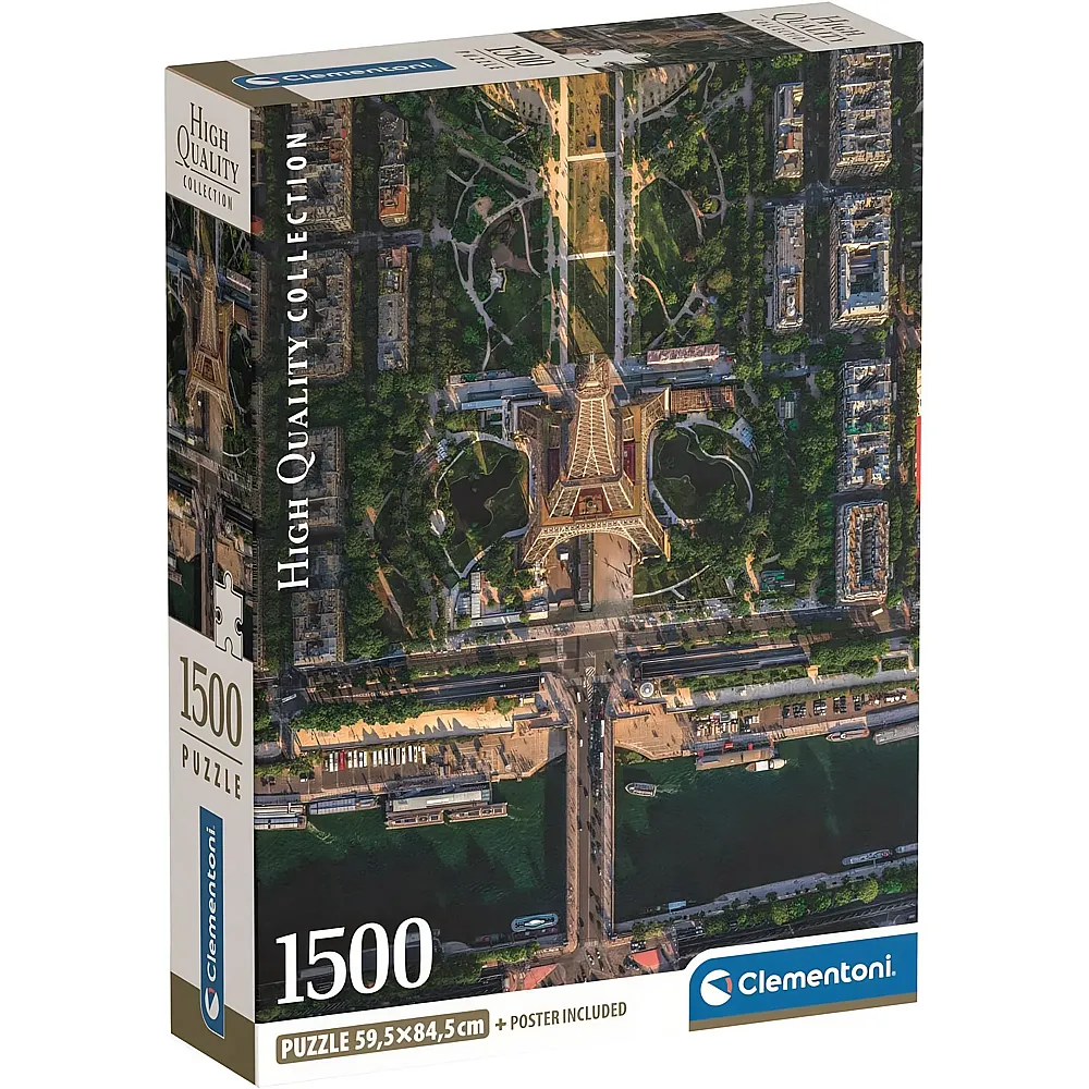 Clementoni Puzzle High Quality Collection Flying Over Paris 1500Teile