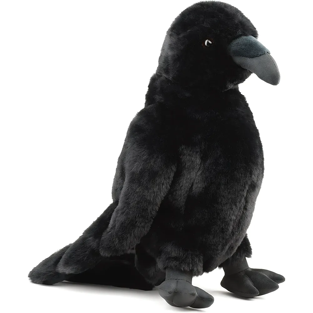 Unitoys Handpuppe Rabe mit drehbarem Kopf - 31 cm