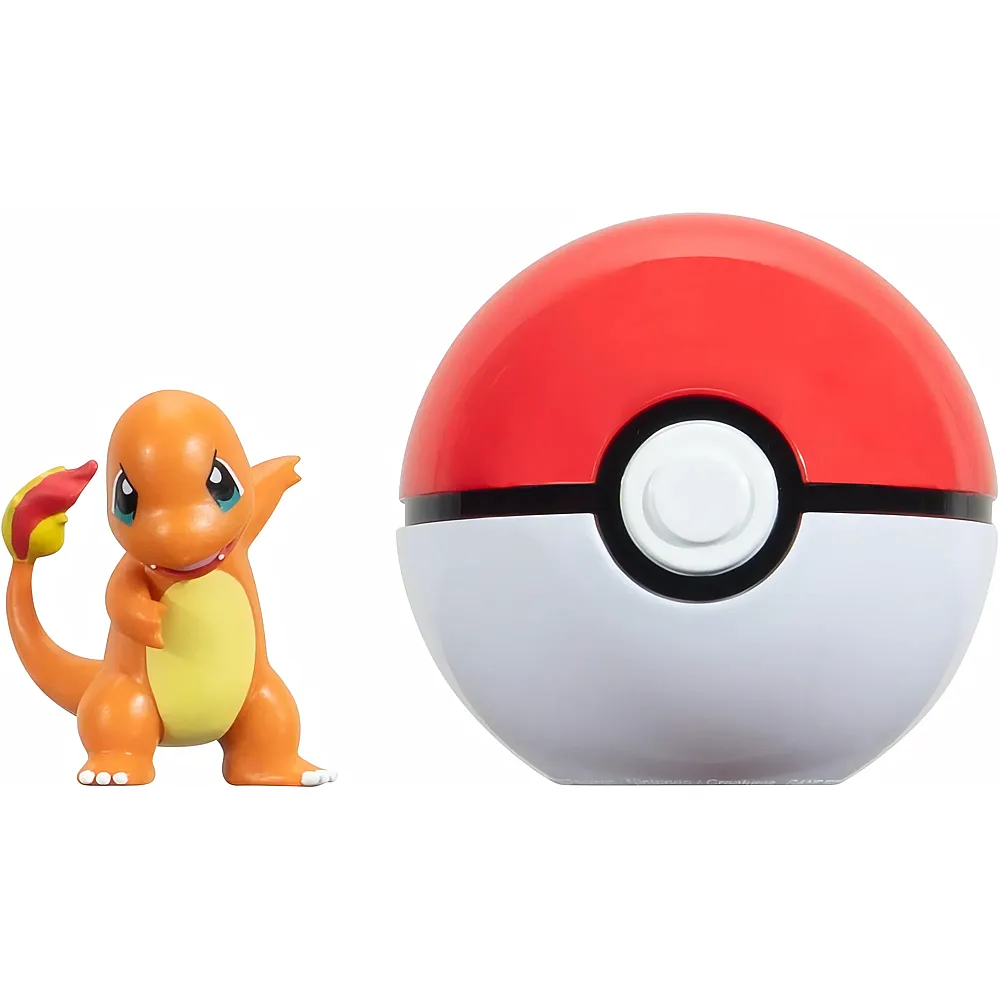 Jazwares Pok�mon - Clip N Go Charmander mit Pok�ball