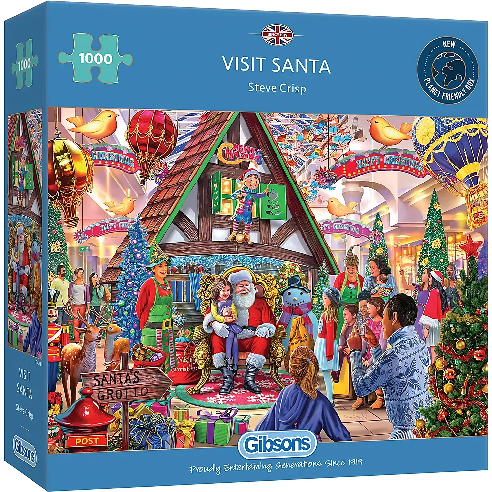 Gibsons Puzzle Steve Crisp Visit Santa - 1000 Teile
