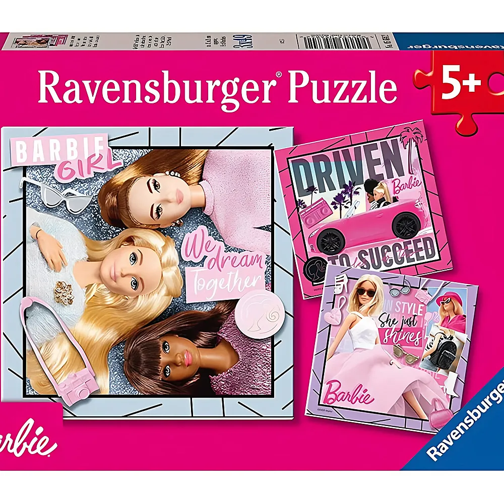 Ravensburger Puzzle Barbie - Inspiriere die Welt 3x49