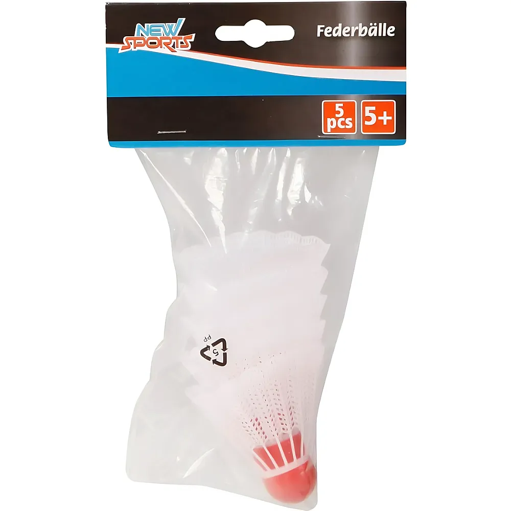 New Sports Federb�lle Weiss - 5 Teile