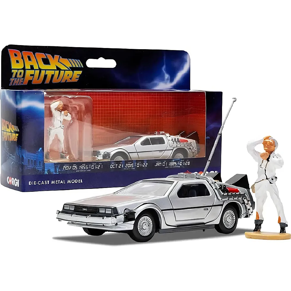 Corgi Back to the Future DeLorean and Doc Brown Figure