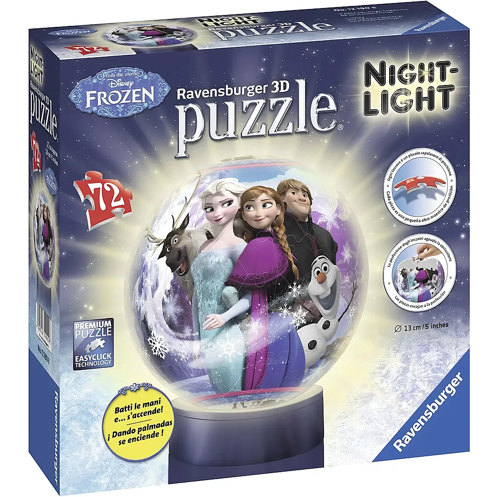 Ravensburger Disney Frozen Puzzleball Die Eisk�nigin mit LED - 72 Teile