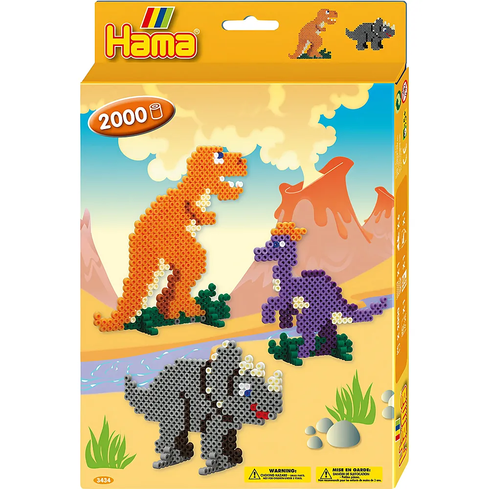 Hama Midi Bgelperlenset Dino 2000Teile