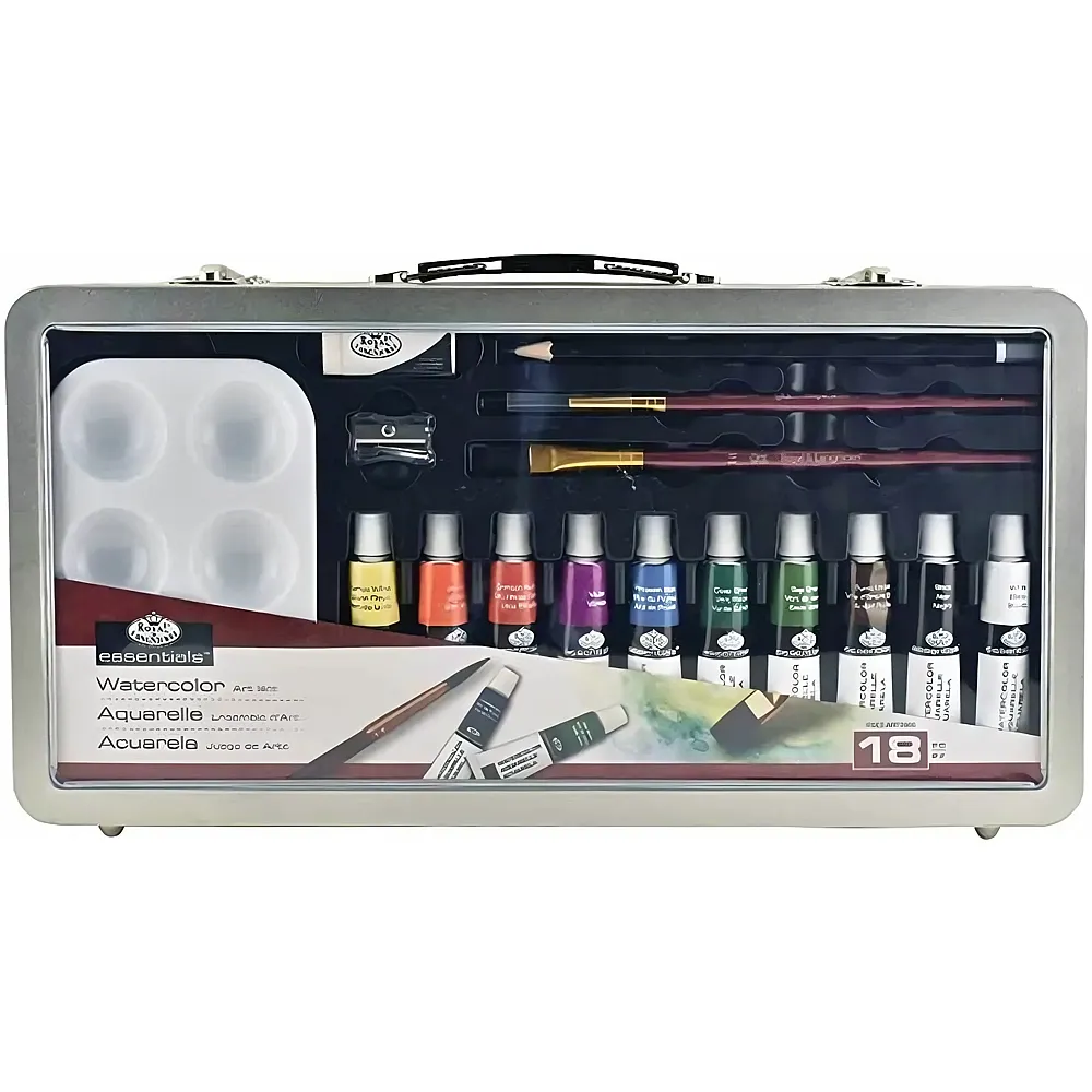Royal & Langnickel R&l Coffret Alu 18pcs Peinture Aquarelle