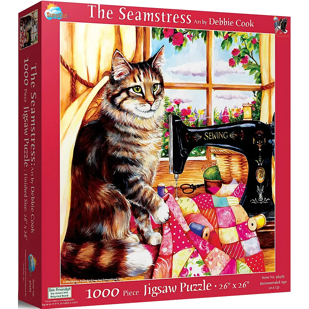 SunsOut Puzzle Debbie Cook The Seamstress 1000Teile