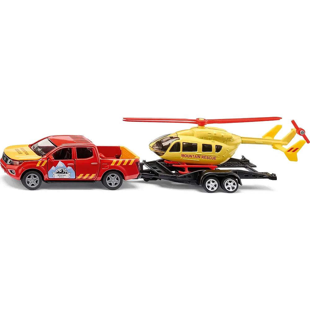 Siku Nissan Navara mit Helikopter