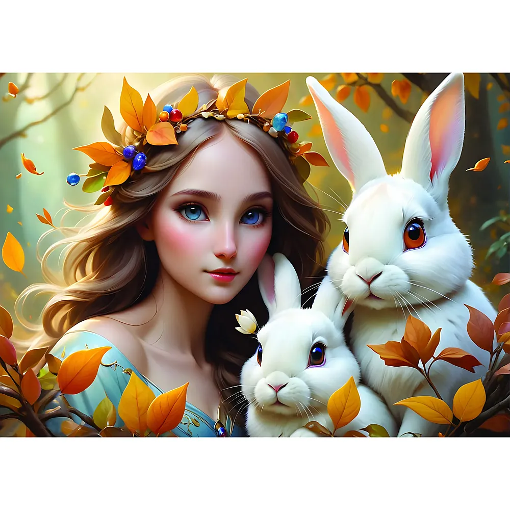 Alipson Puzzle Lady and Bunnies - 500 Teile - Puzzle 500 Teile