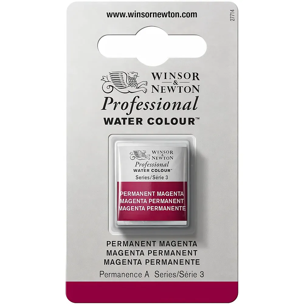 Winsor & Newton Professional Water Colour Aquarellfarbe Permanentmagenta - 1/2 Napf