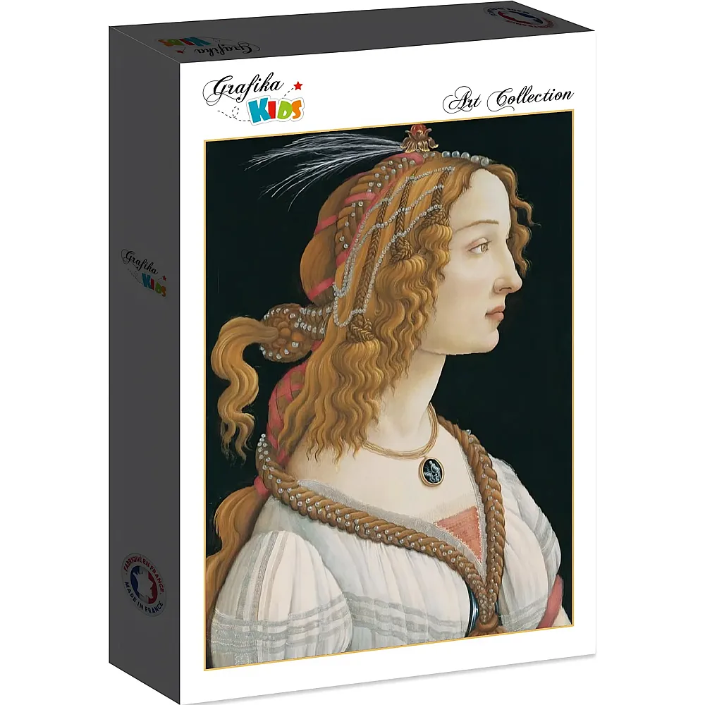 Grafika Puzzle Art Collection Sandro Botticelli Grafika Kids Portr�t einer jungen Frau, 1494 - 12 Teile