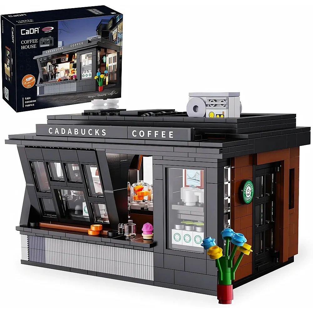 CaDa Coffee House Bricks mit LED Licht - 768 Teile