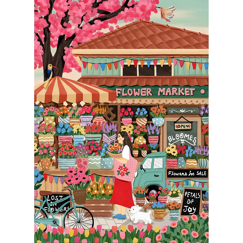 meinspielzeug - Pieces & Peace Puzzle Blumenmarkt 1500Teile | Puzzle 1500 Teile