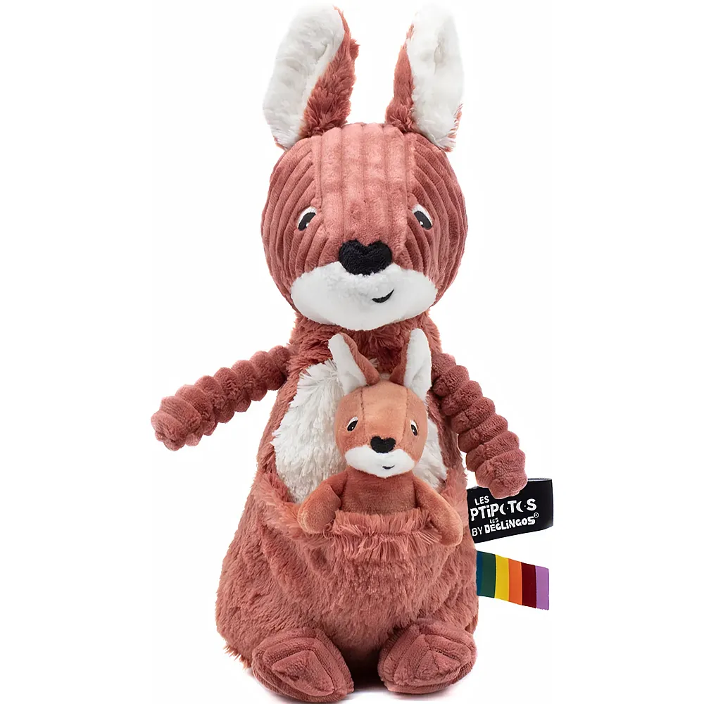 Les D�glingos Allezou The Kangaroo Mom & Baby Terracotta