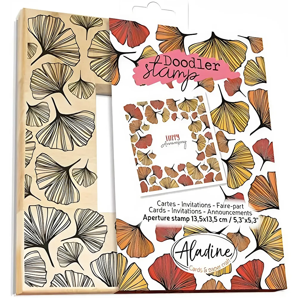 Aladine Doodler Holzstempel Gingko