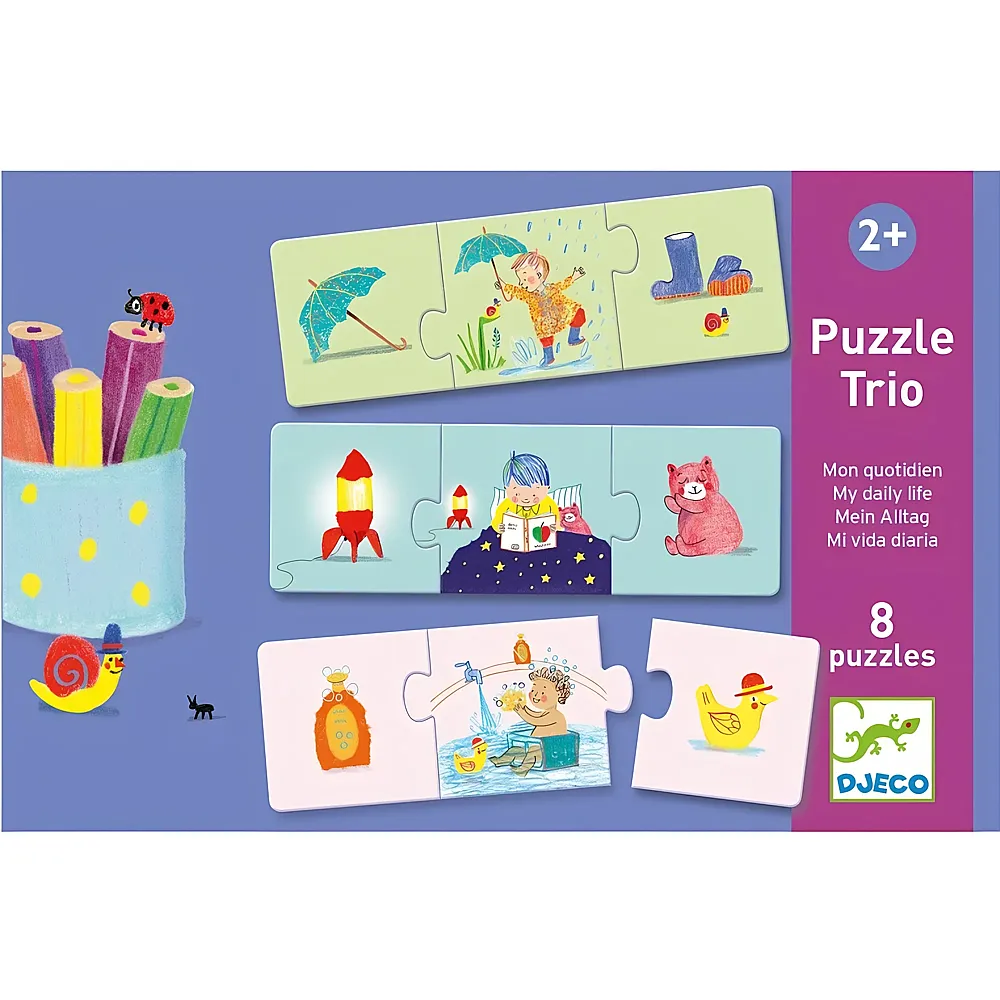 Djeco Puzzle Trio - Mein Alltag 8x3