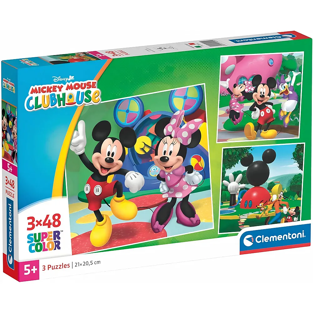 Clementoni Puzzle 3in1 Mickey Mouse - 48 Teile