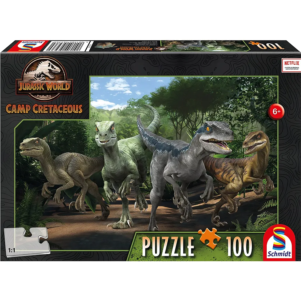 Schmidt Puzzle Jurassic World Das Velociraptor Rudel - 100 Teile