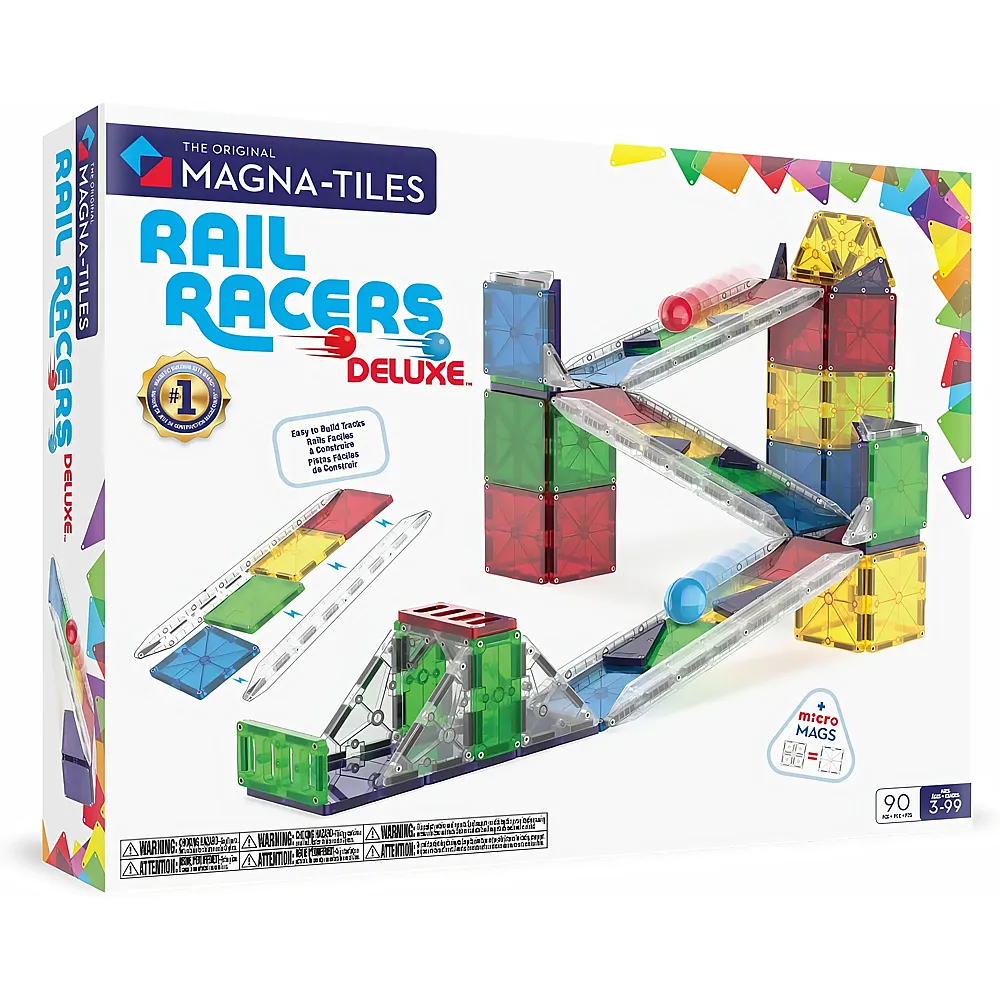 Magna-Tiles Rail Racers Deluxe - 90 Teile