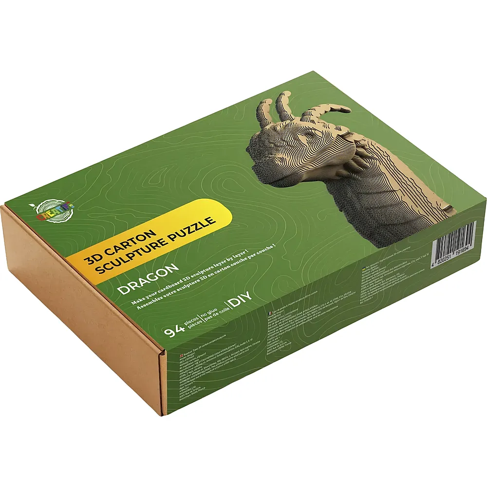 Creatif Wood 3D Sculpture PZ Carton Dragon 94pcs fr-en