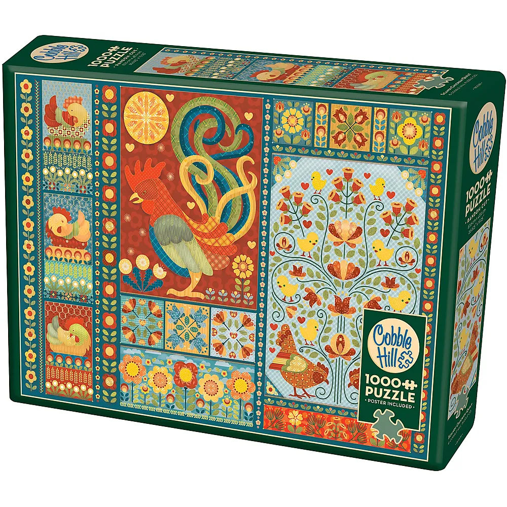 Cobble Hill Puzzle Scandi Chicken Quilt - 1000 Teile