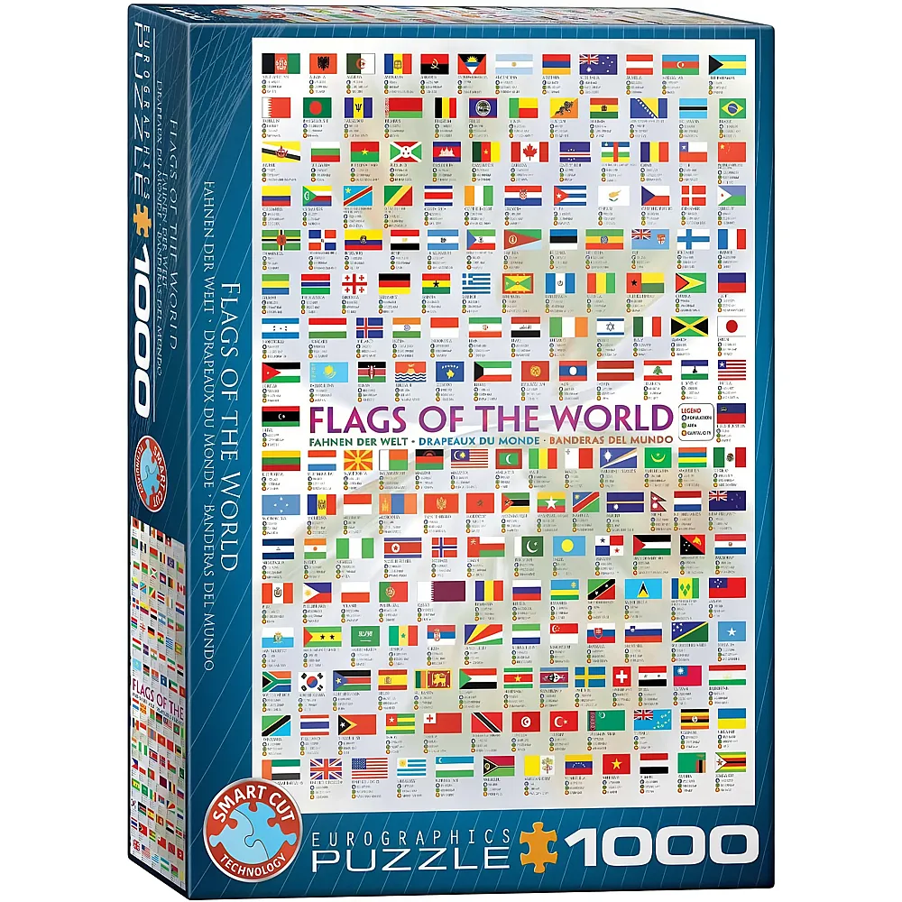 Eurographics Puzzle Flaggen dieser Erde - 1000 Teile - Puzzle 1000 Teile