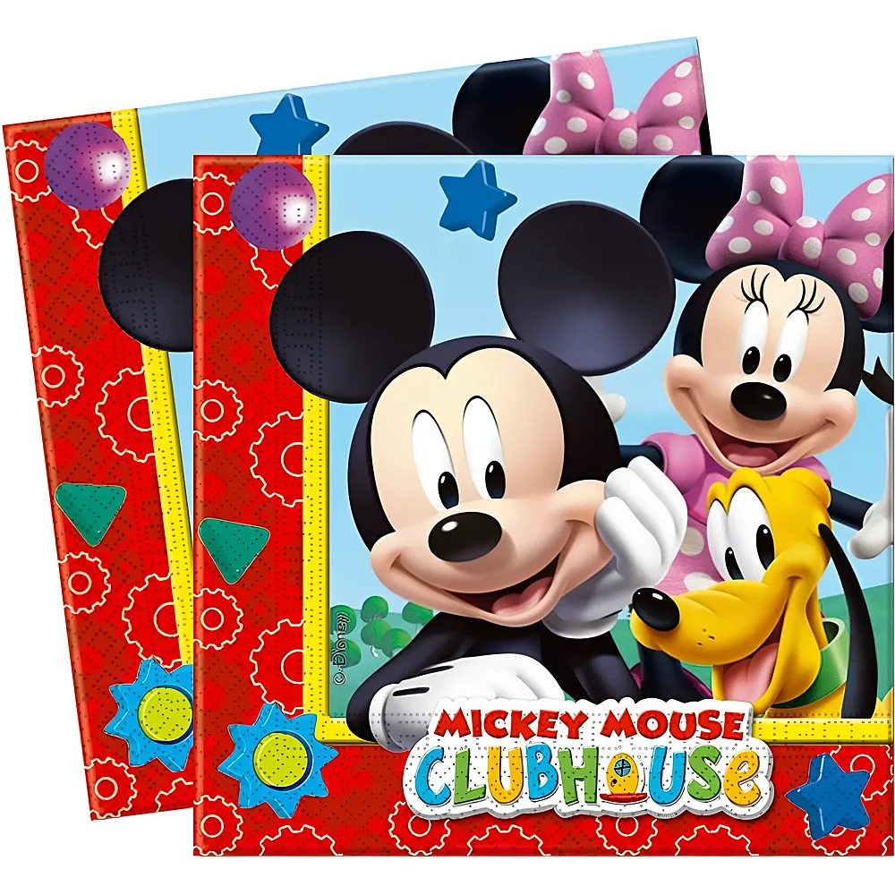 Amscan Mickey Mouse Servietten 20Teile | Kindergeburtstag