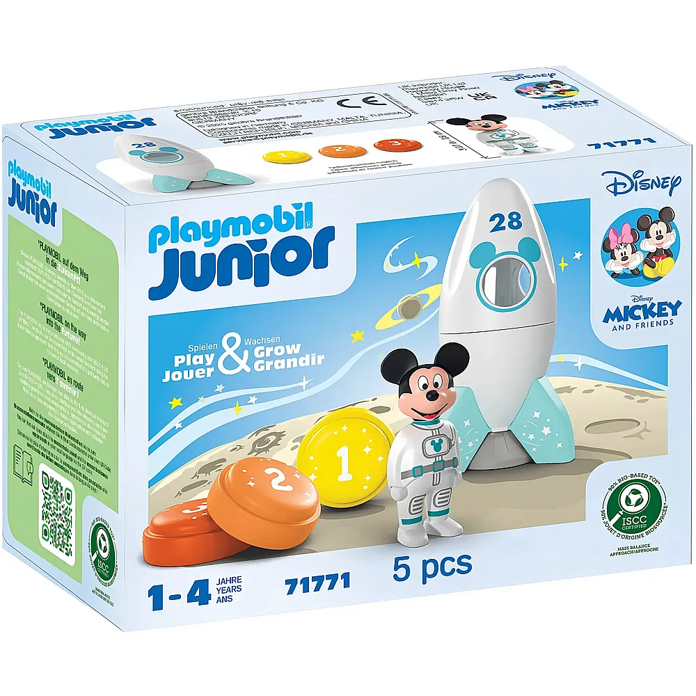 PLAYMOBIL Junior Mickey Mouse Micky Maus' Raketen- & Weltraum-Abenteuer 71771