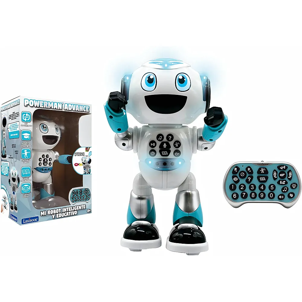 Lexibook Powerman Advance, Spanische Ausgabe, Ferngesteuerter Roboter, interaktives und p�dagogisches Spielzeug, tanzt, spielt