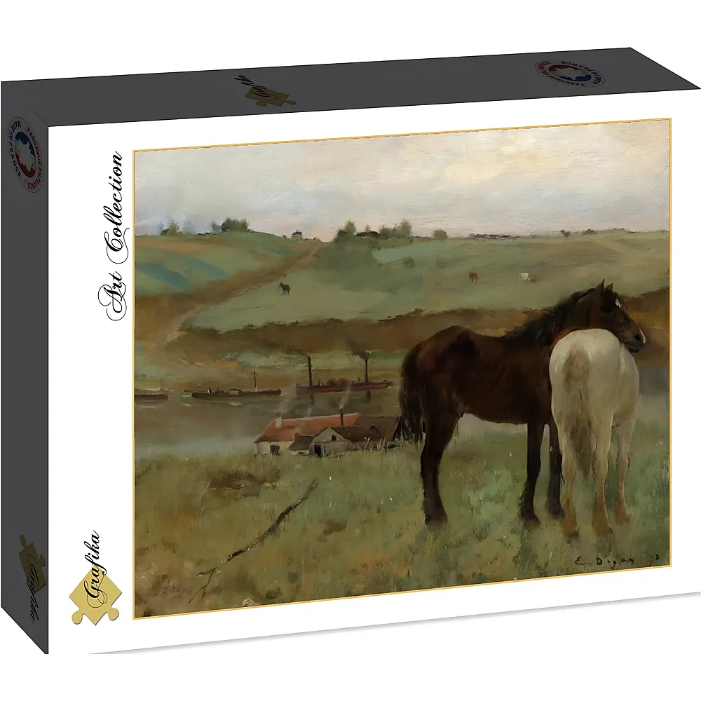 Grafika Puzzle Art Collection Edgar Degas Horses in a Meadow, 1871 - 2000 Teile