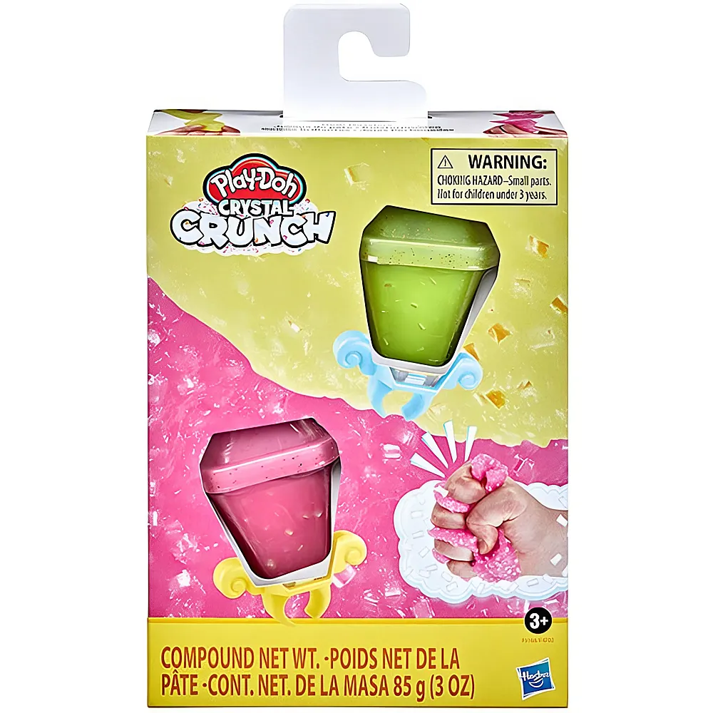 Play-Doh Crystal Crunch Knisterjuwelen 2er-Pack Gelb/Pink