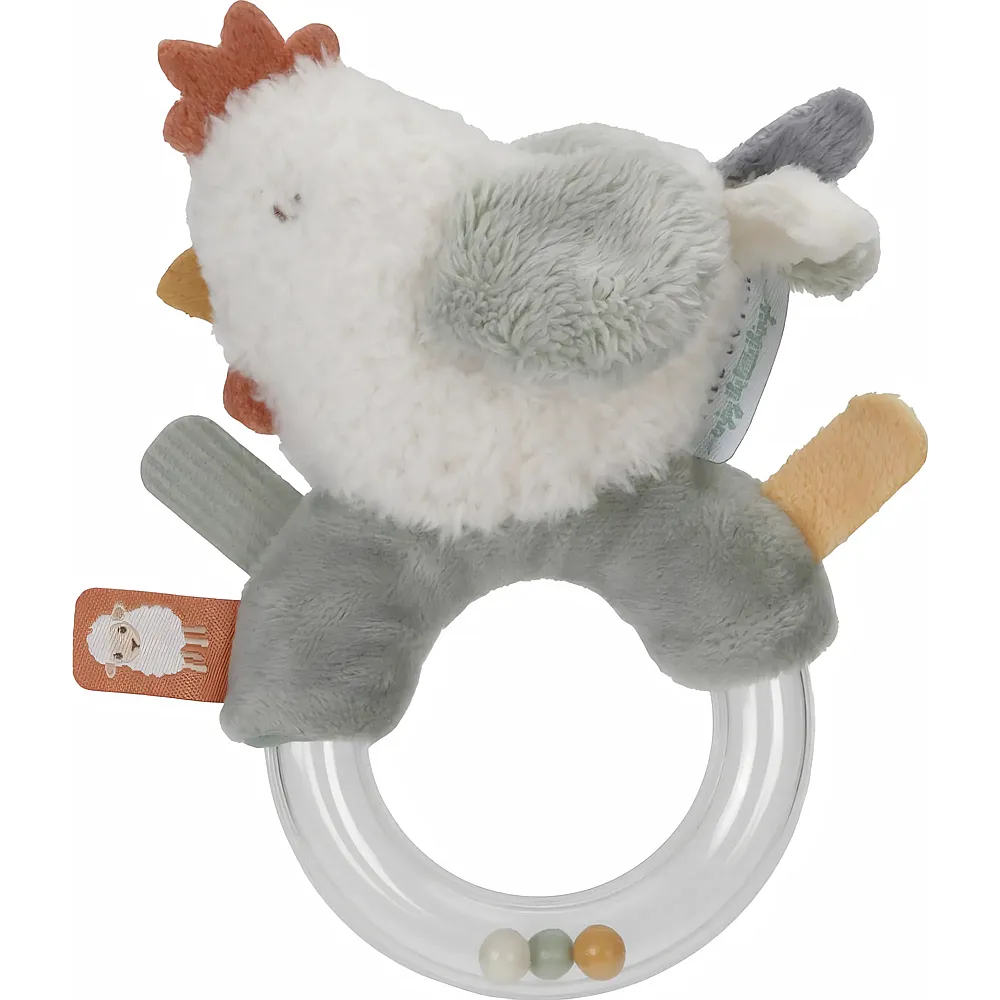 meinspielzeug - Little Dutch Little Farm Ringrassel Huhn 14cm | Greiflinge