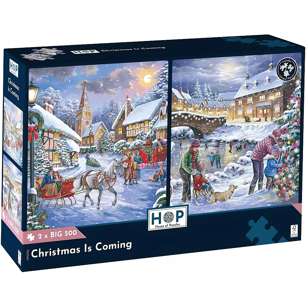 HOP - House of Puzzles 2in1 Christmas Is Coming 500Teile