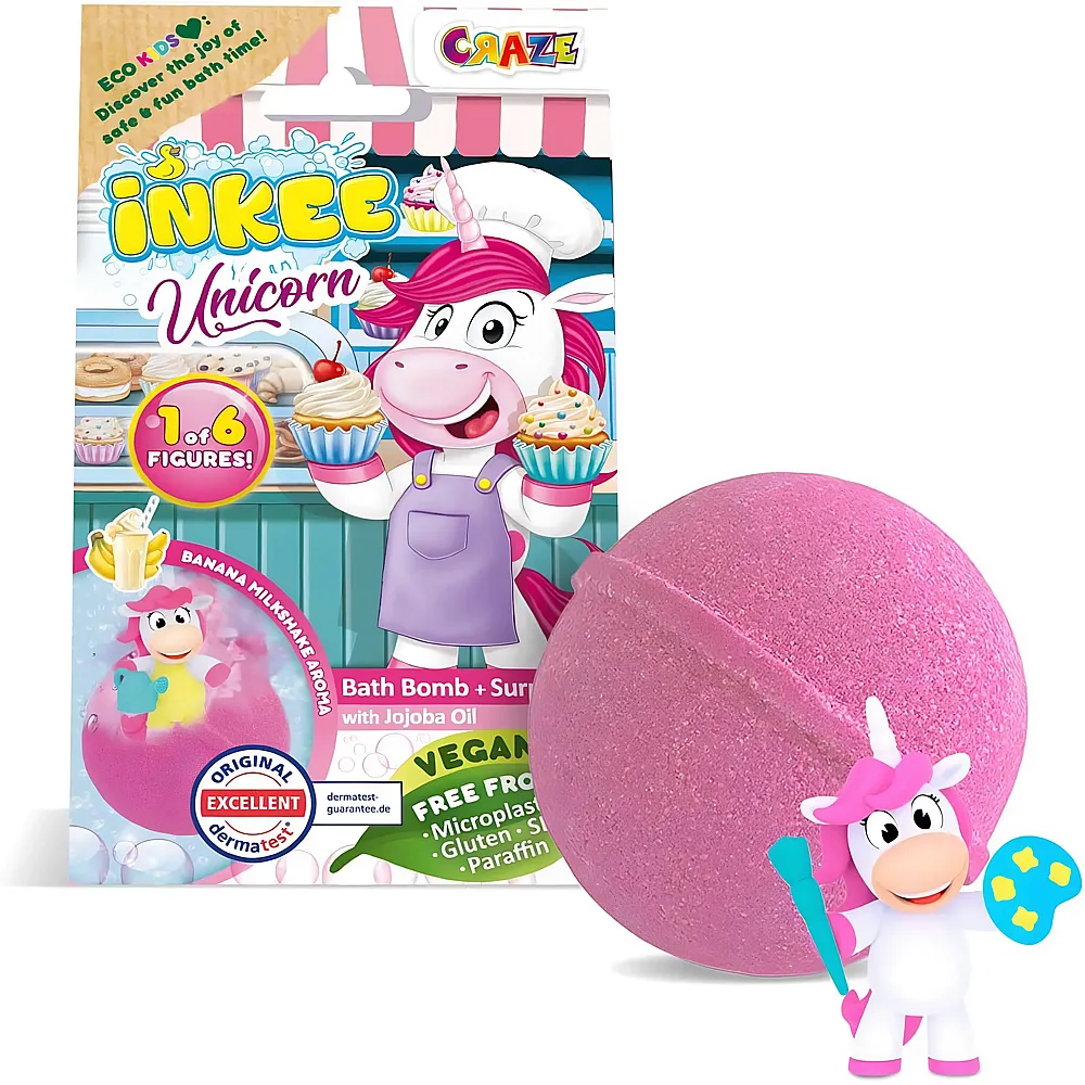 meinspielzeug - Craze Inkee Surprise Badebombe Unicorn Professions | Badespielzeug