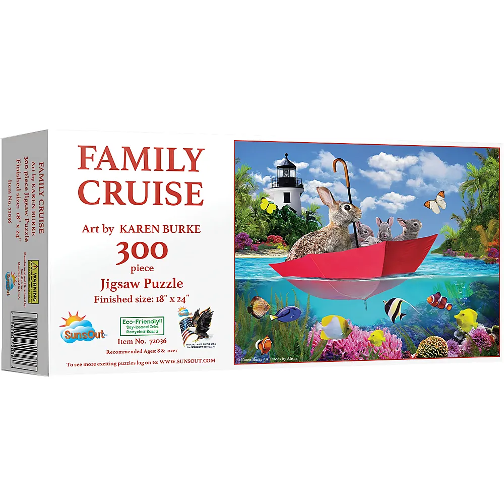 SunsOut Puzzle Karen Burke Familien-Kreuzfahrt - 300 Teile