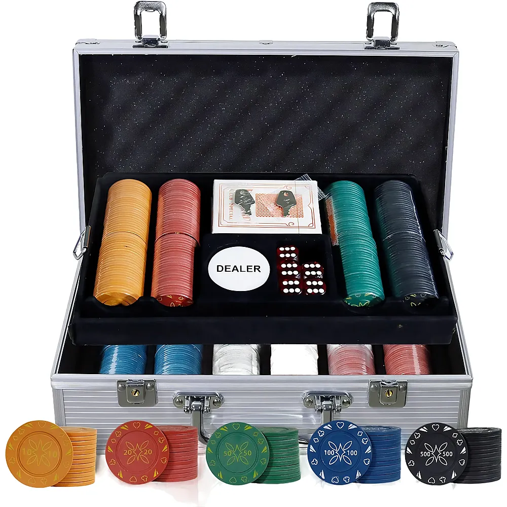 Broilissimo Pokerset Pokerkoffer Profi 300/500 - Partyspiele