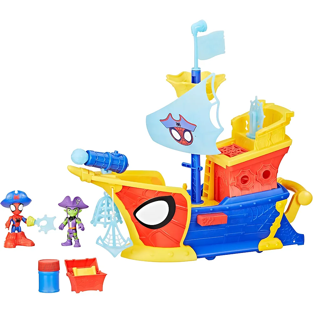 Hasbro Spiderman Spidey's Water-Webs Ahoi Piratenschiff mit Seifenblasen