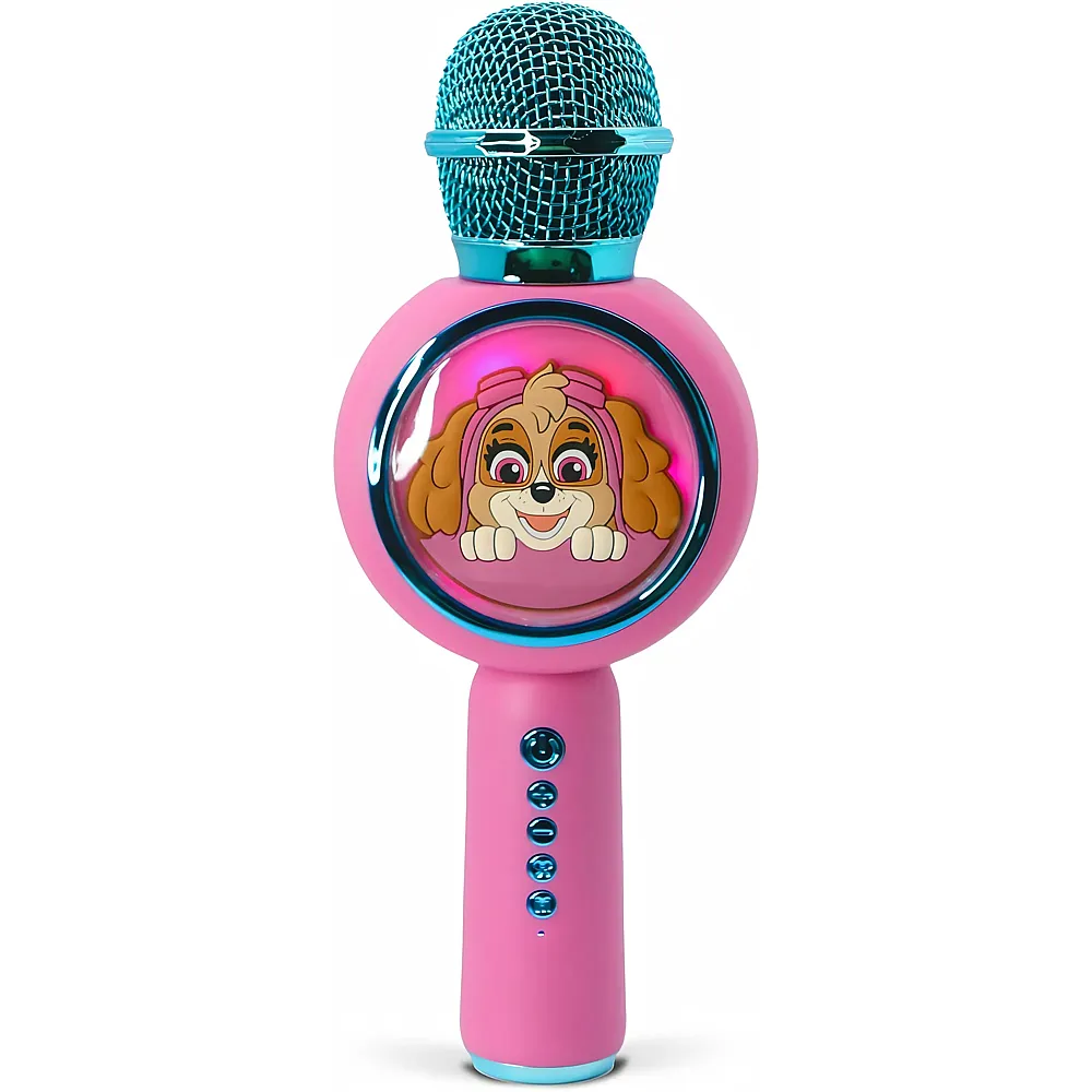 meinspielzeug - OTL Technologies PAW Patrol Skye Karaoke-Mikrofon mit Lautsprecher und LED-Lichtern Paw Patrol | Mikrofone
