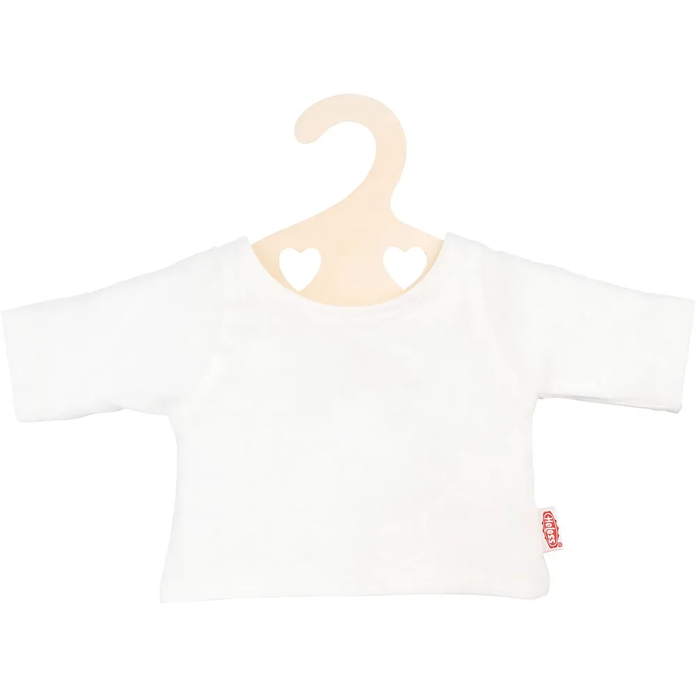 meinspielzeug - Heless T-Shirt auf Kleiderb�gel Weiss - 35 - 45 cm | Puppenkleider