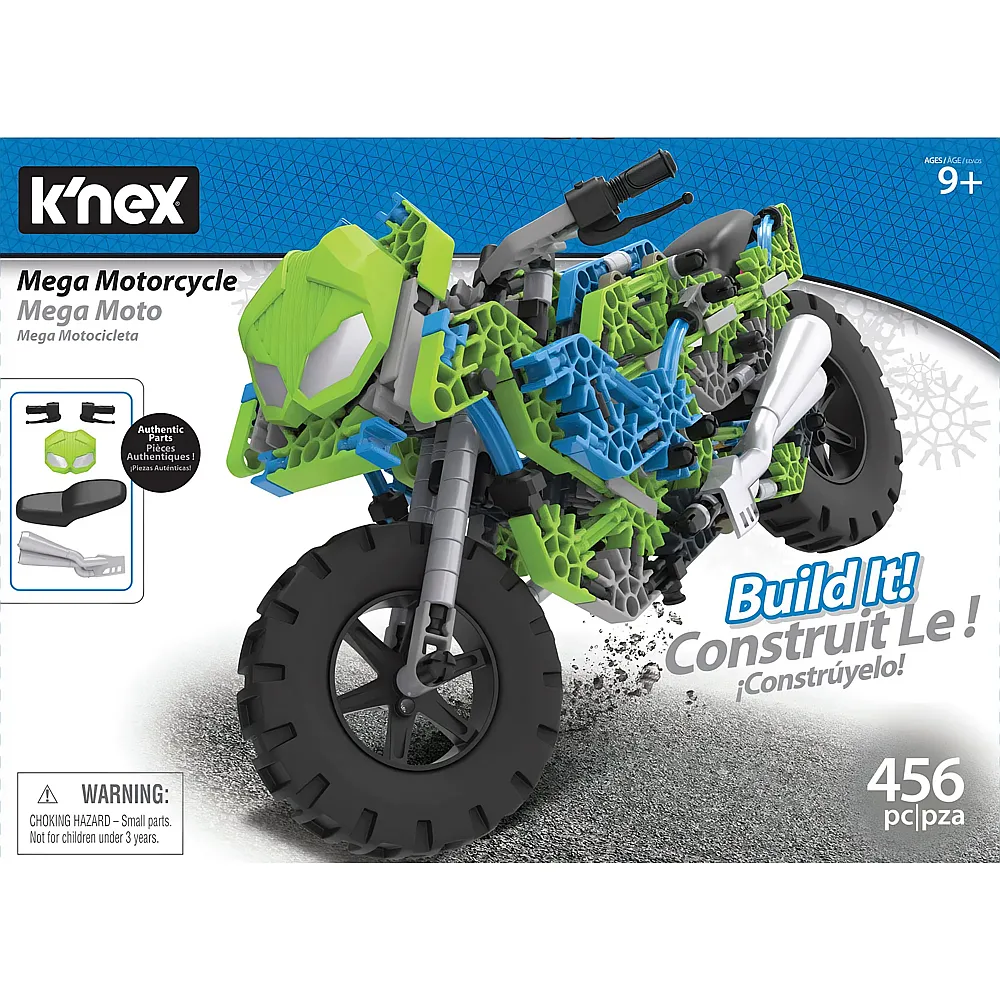 K'Nex Mega Motorrad-Bausatz 456Teile