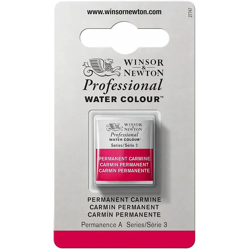 Winsor & Newton Professional Water Colour Aquarellfarbe Permanentkarmin - 1/2 Napf