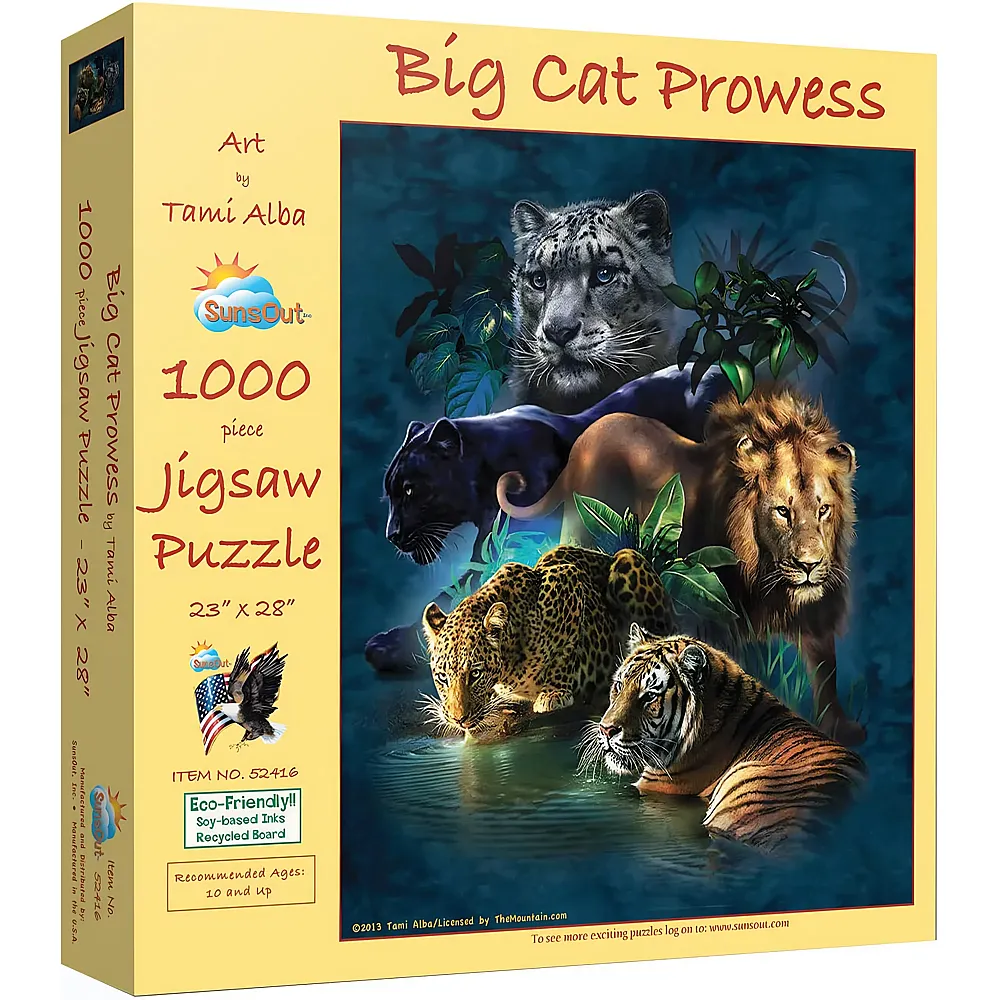 SunsOut Puzzle Tami Alba Big Cat Prowess - 1000 Teile