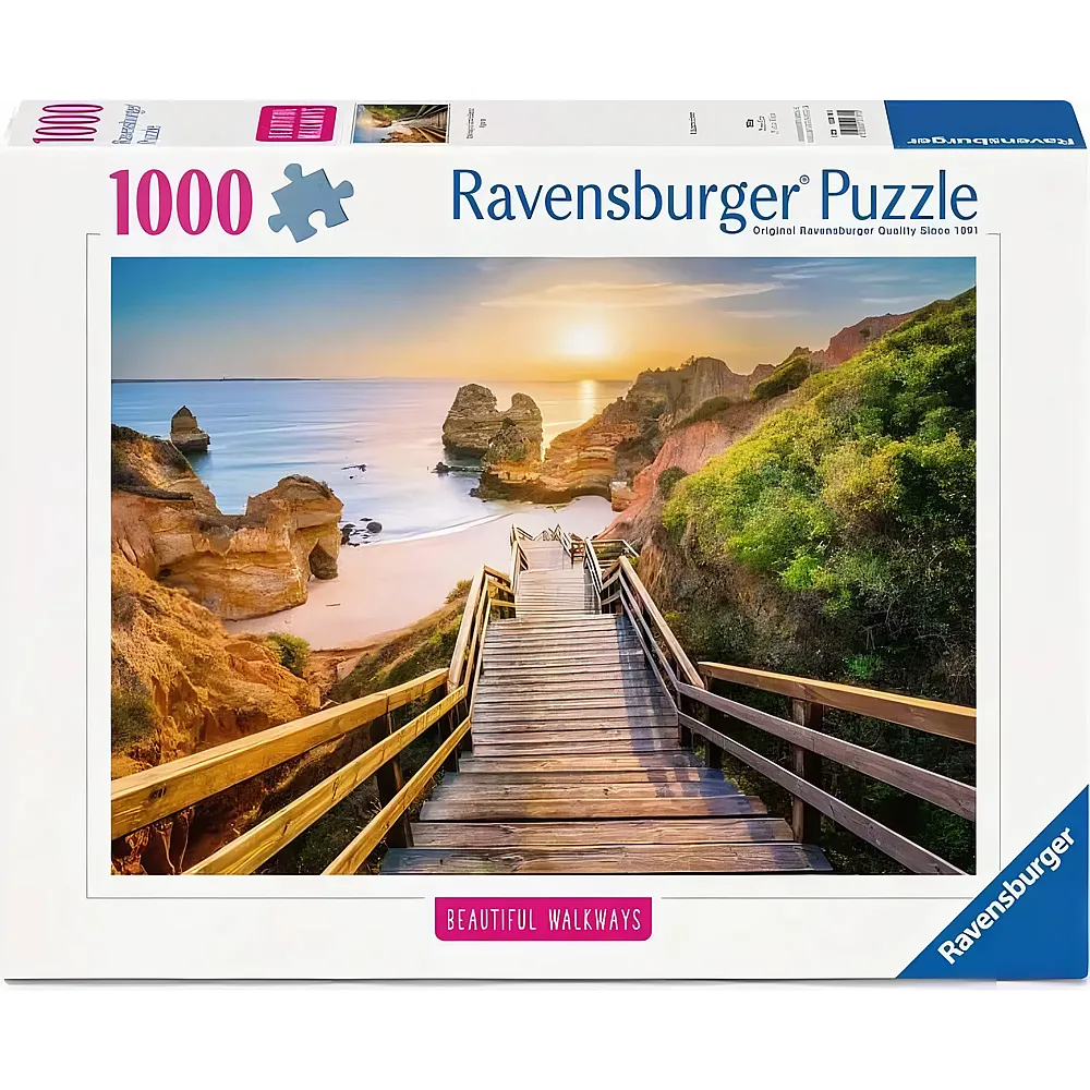 Ravensburger Puzzle Beautiful Walkways Holztreppe zum Praio do Camillo 1000Teile